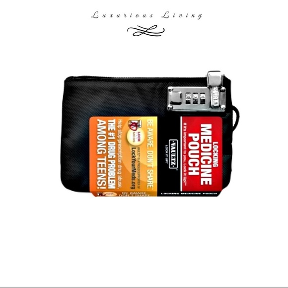 (2) Vaultz Locking 5x8 Medicine Pouch 2-PACK - BLACK - Picture 5 of 5